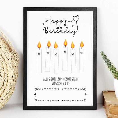 Geldgeschenk zum Geburtstag im Rahmen merchOne