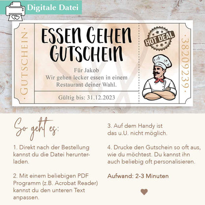 Gutschein Essen gehen Herzensprojekt Manufaktur