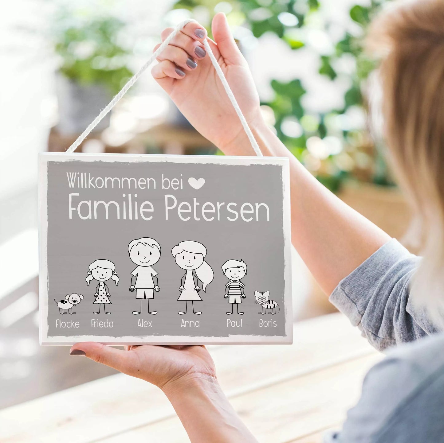 Türschild für die Familie TeeInBlue