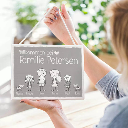 Türschild für die Familie TeeInBlue