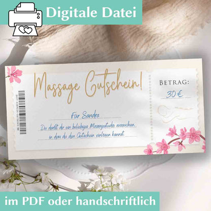 Massage Gutschein Herzensprojekt Manufaktur