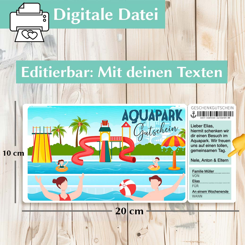 Gutschein Aqualand Herzensprojekt Manufaktur