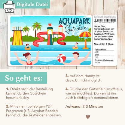 Gutschein Aqualand Herzensprojekt Manufaktur