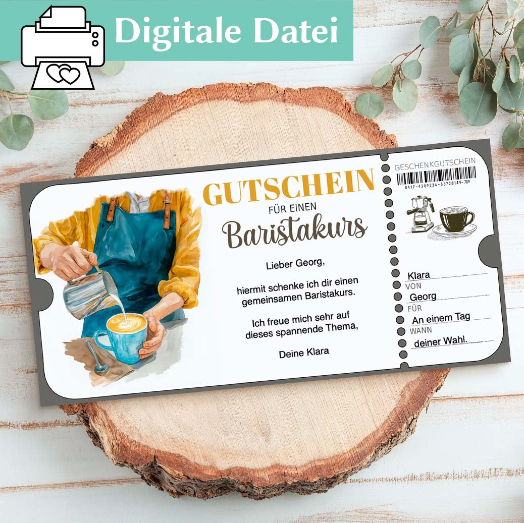 Baristakurs Gutschein Herzensprojekt Manufaktur