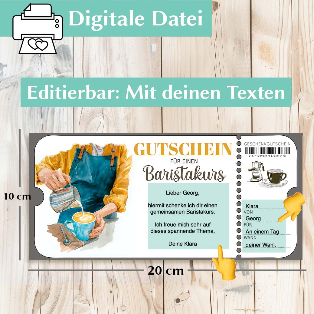 Baristakurs Gutschein Herzensprojekt Manufaktur