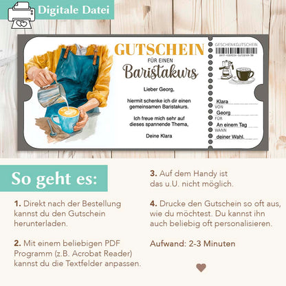 Baristakurs Gutschein Herzensprojekt Manufaktur