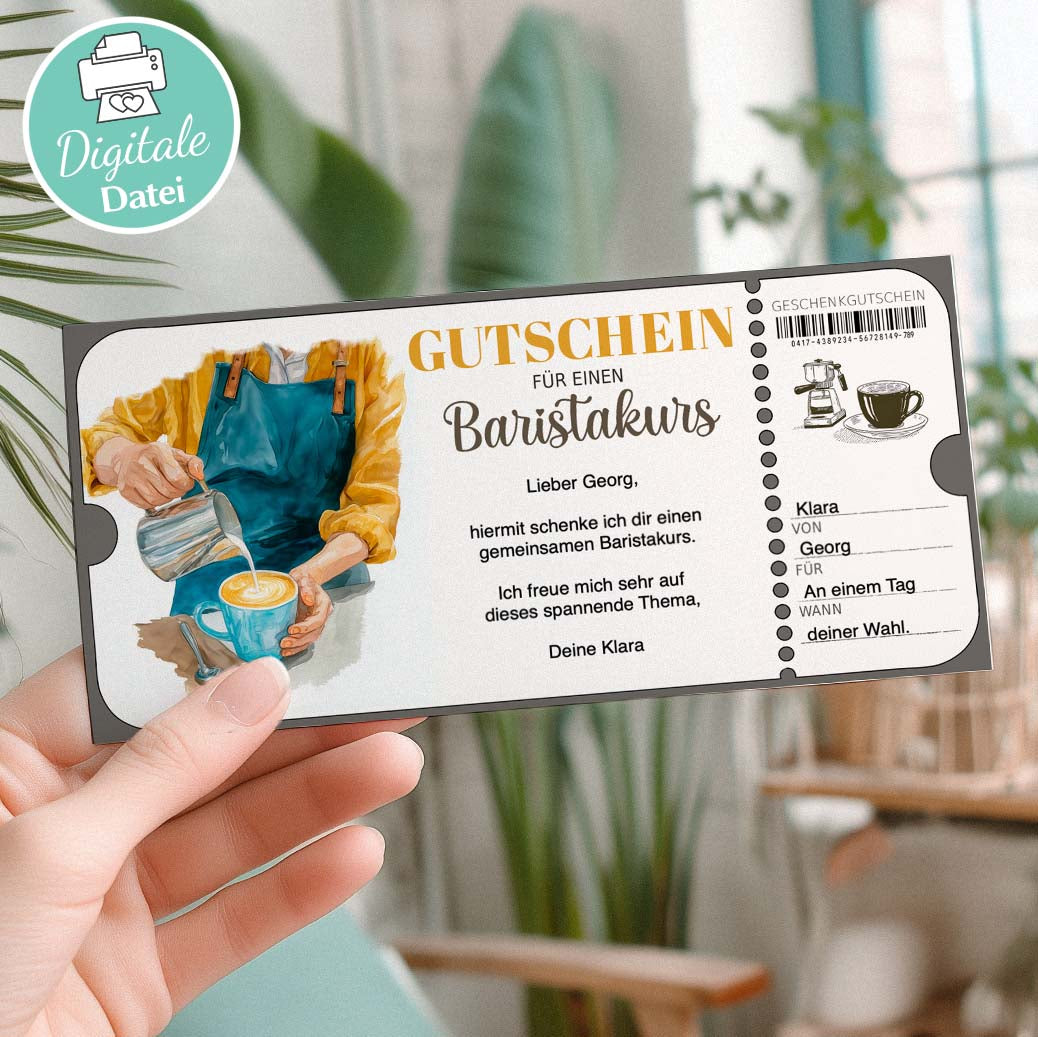 Baristakurs Gutschein Herzensprojekt Manufaktur