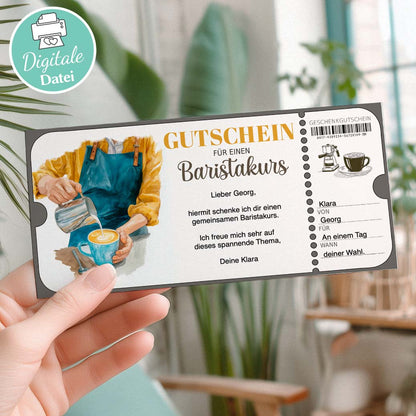 Baristakurs Gutschein Herzensprojekt Manufaktur