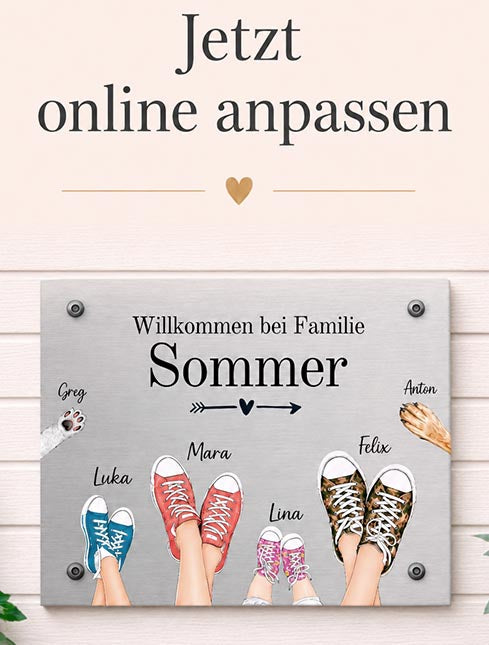 Besondere Türschilder Familie