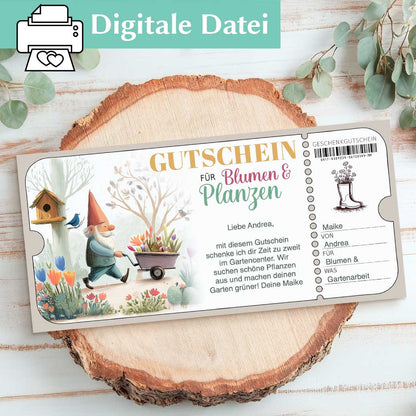 Blumengutschein zum ausdrucken Herzensprojekt Manufaktur