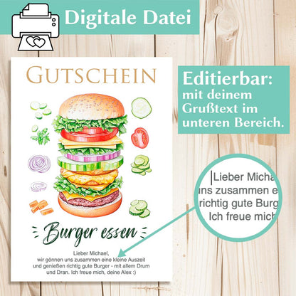 Burger Essen Gutschein Herzensprojekt Manufaktur