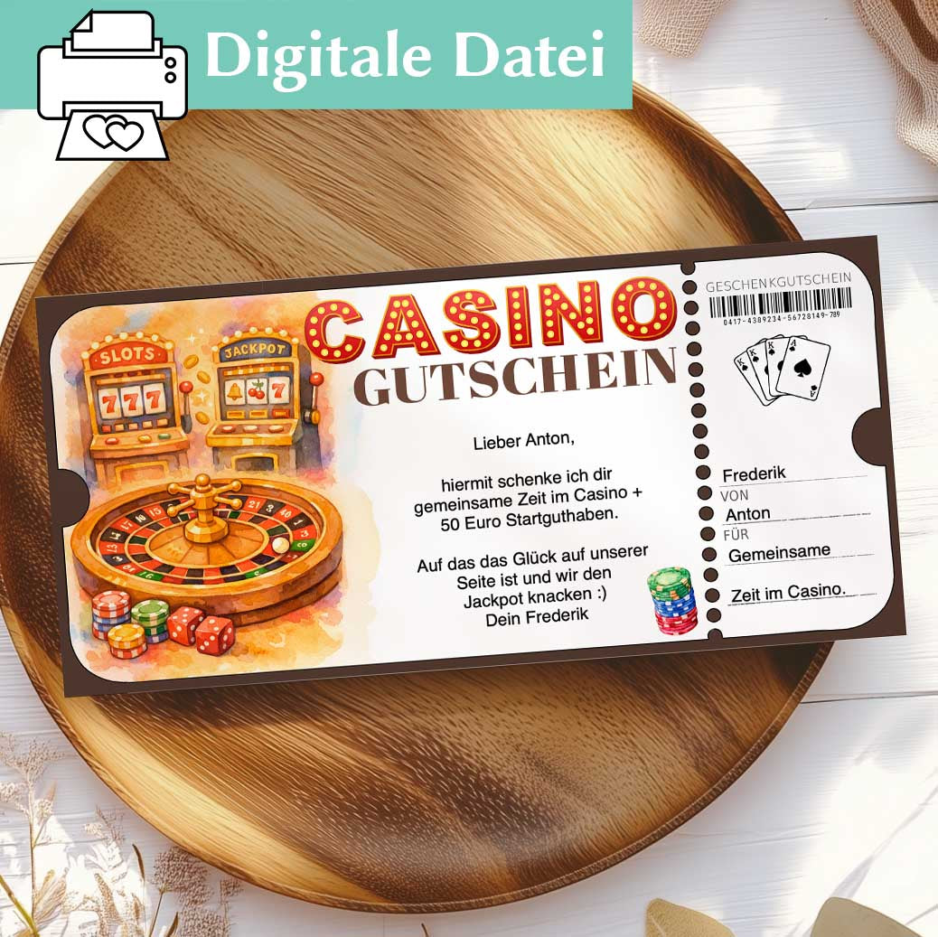 Casino Gutschein Herzensprojekt Manufaktur