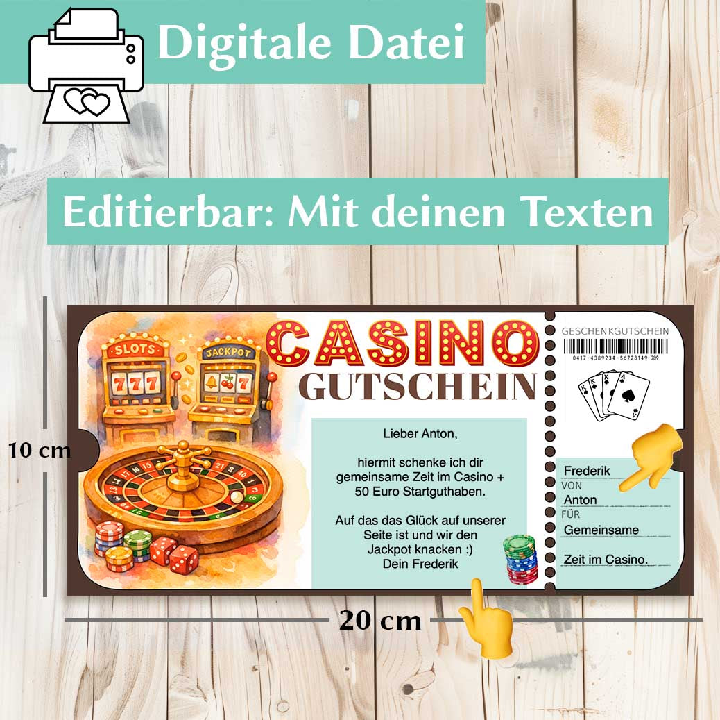 Casino Gutschein Herzensprojekt Manufaktur