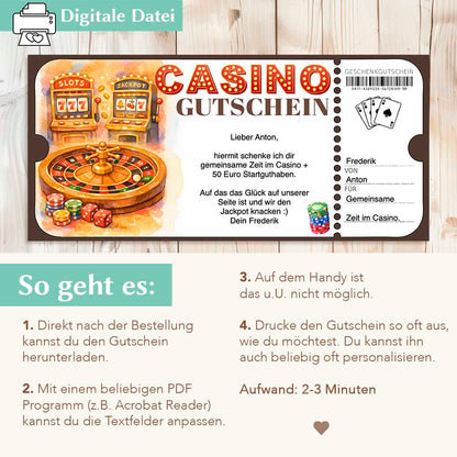 Casino Gutschein Herzensprojekt Manufaktur