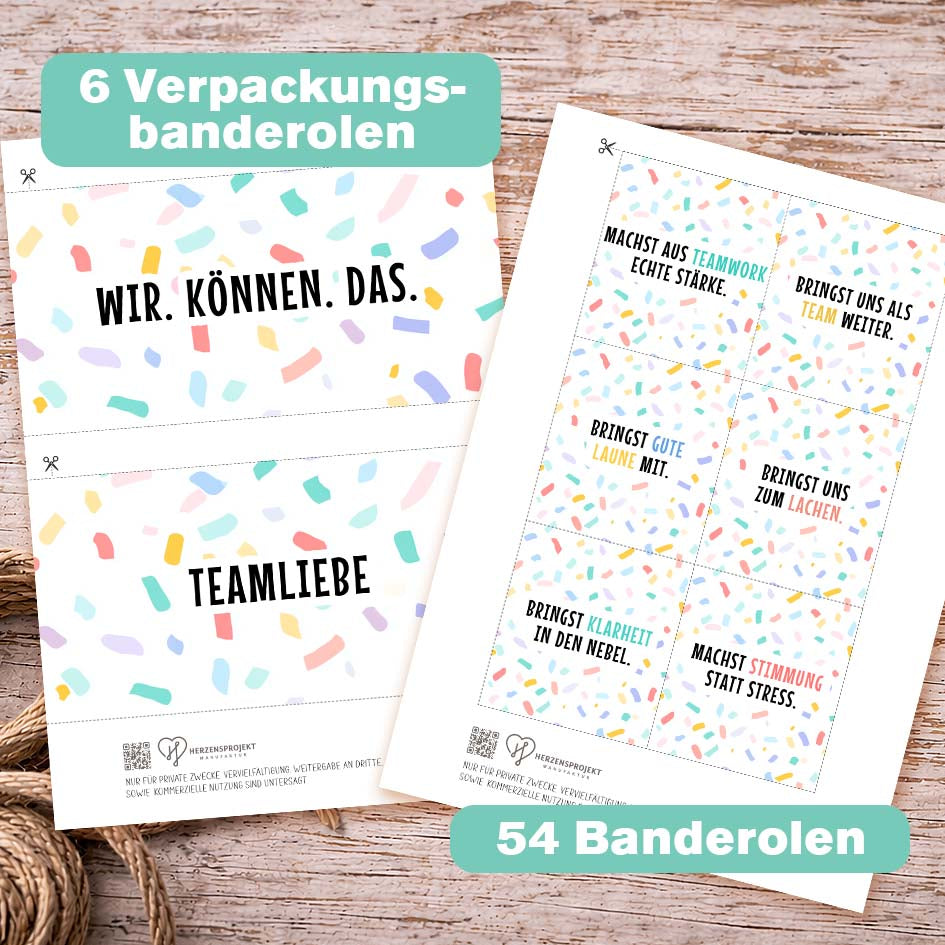 Banderolen Arbeitskollegen Herzensprojekt Manufaktur