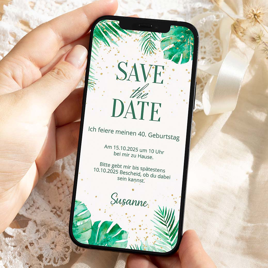 Digitale Einladung Geburtstag Herzensprojekt Manufaktur