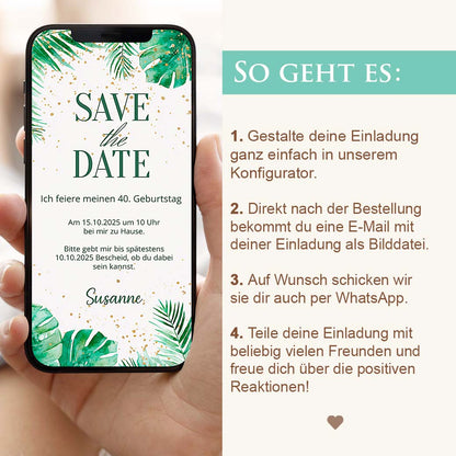 Digitale Einladung Geburtstag Herzensprojekt Manufaktur