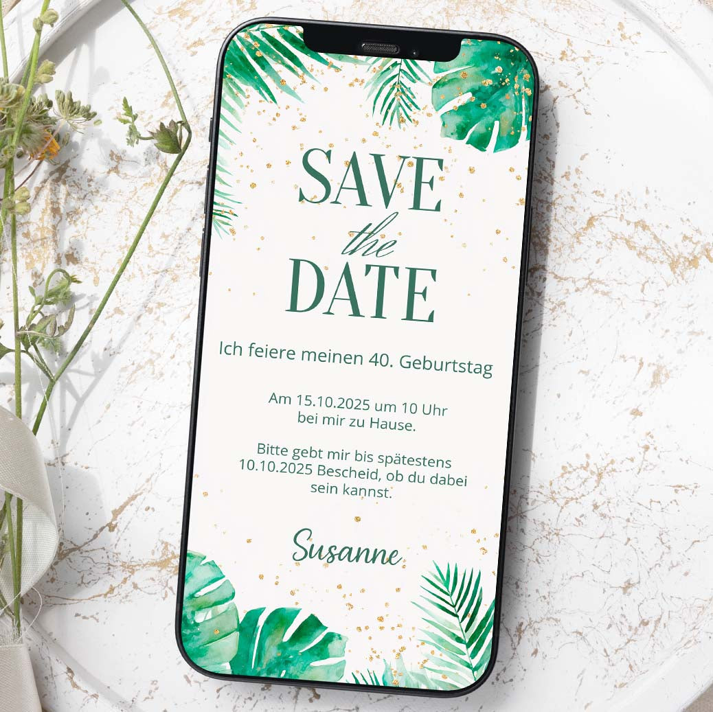 Digitale Einladung Geburtstag Herzensprojekt Manufaktur