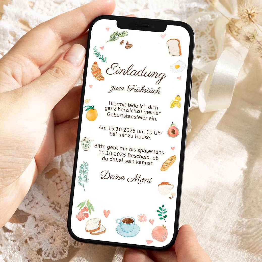 Digitale Einladung zum Frühstück