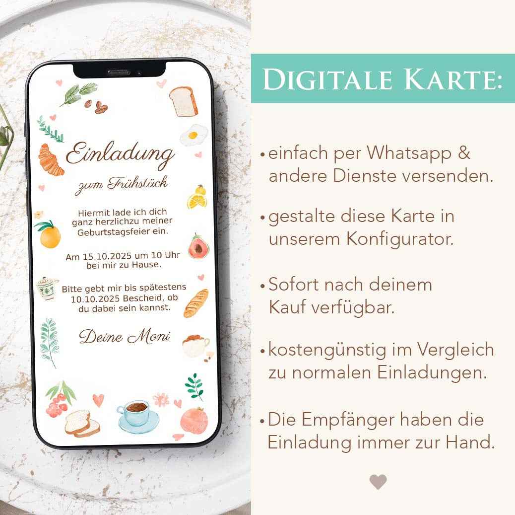 Digitale Einladung zum Frühstück