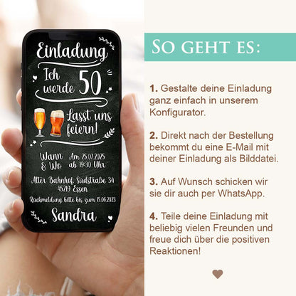 Geburtstagseinladung WhatsApp Herzensprojekt Manufaktur