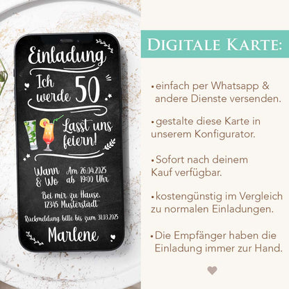 Geburtstagseinladung WhatsApp Herzensprojekt Manufaktur