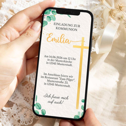 Einladen Kommunion WhatsApp Herzensprojekt Manufaktur