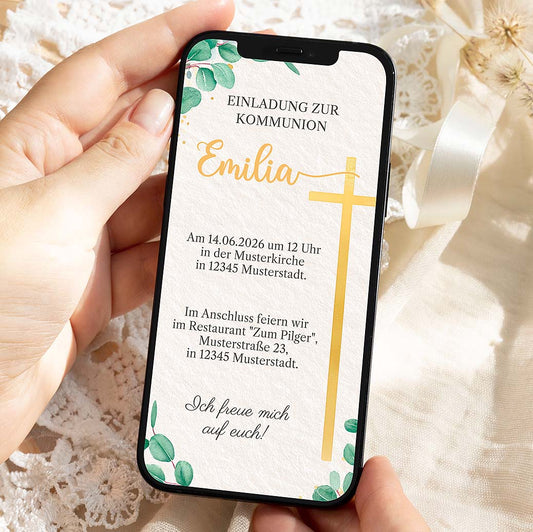Einladen Kommunion WhatsApp Herzensprojekt Manufaktur