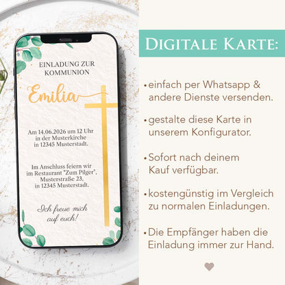 Einladen Kommunion WhatsApp Herzensprojekt Manufaktur