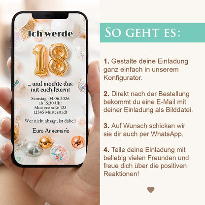 Einladung 18. Geburtstag