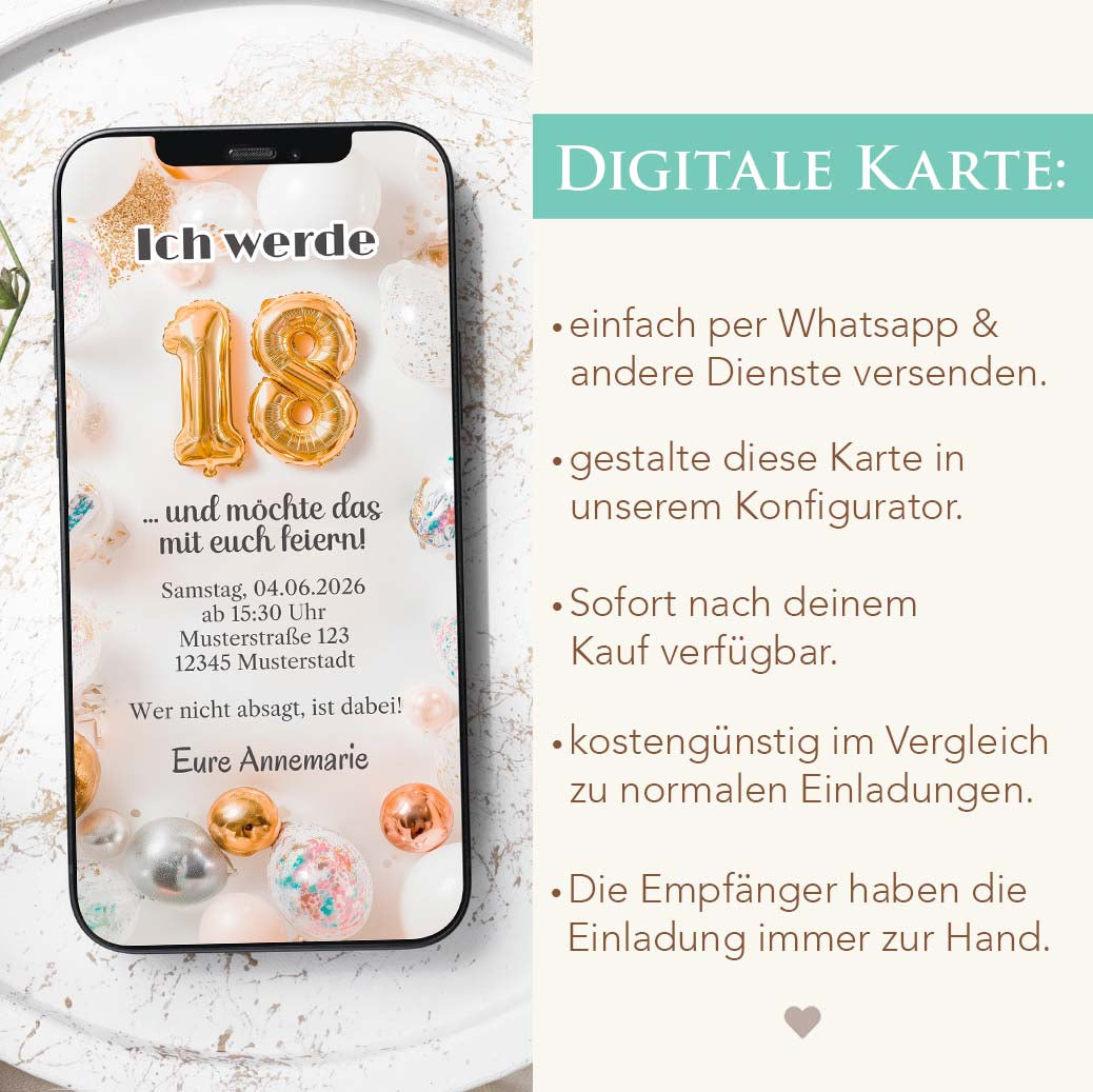 Einladung 18. Geburtstag