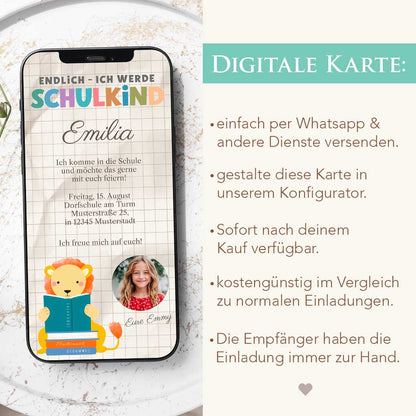 Einladung zur Einschulung Herzensprojekt Manufaktur