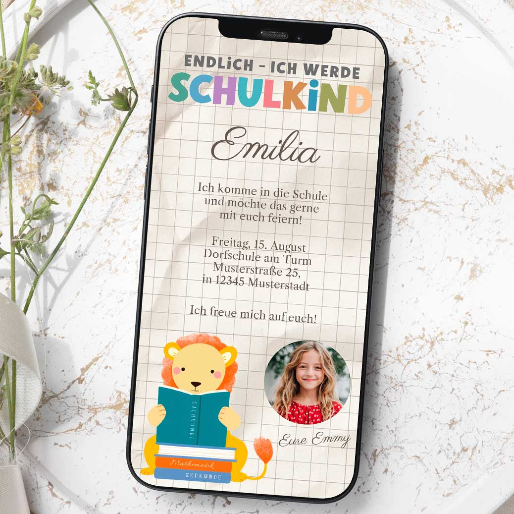 Einladung zur Einschulung Herzensprojekt Manufaktur