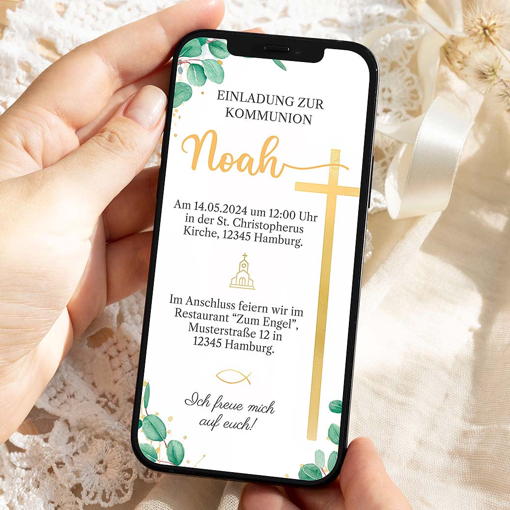 Einladung Kommunion Herzensprojekt Manufaktur