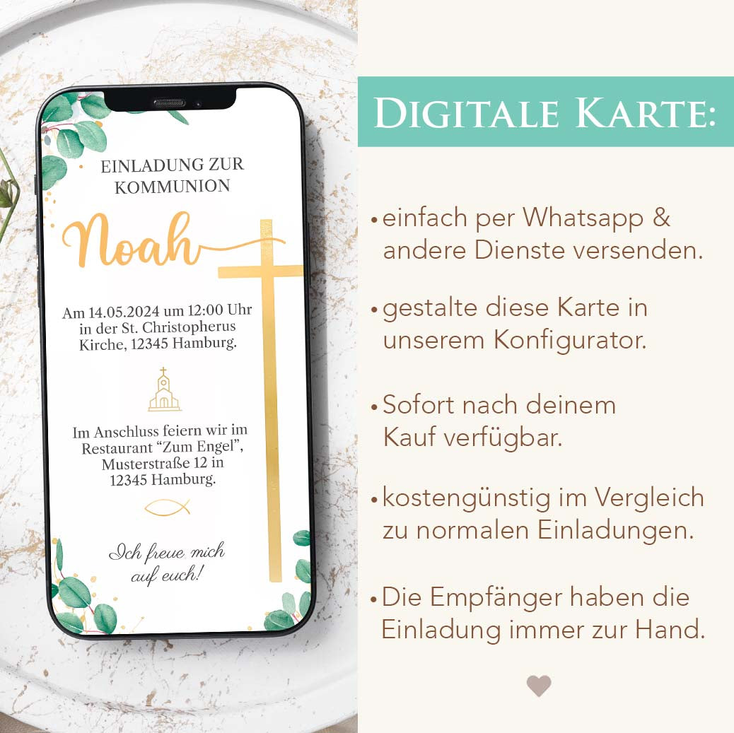 Einladung Kommunion Herzensprojekt Manufaktur