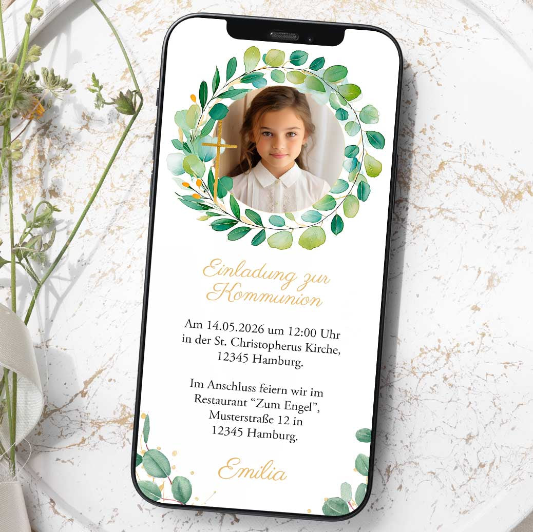 Einladung Kommunion Vorlage Herzensprojekt Manufaktur