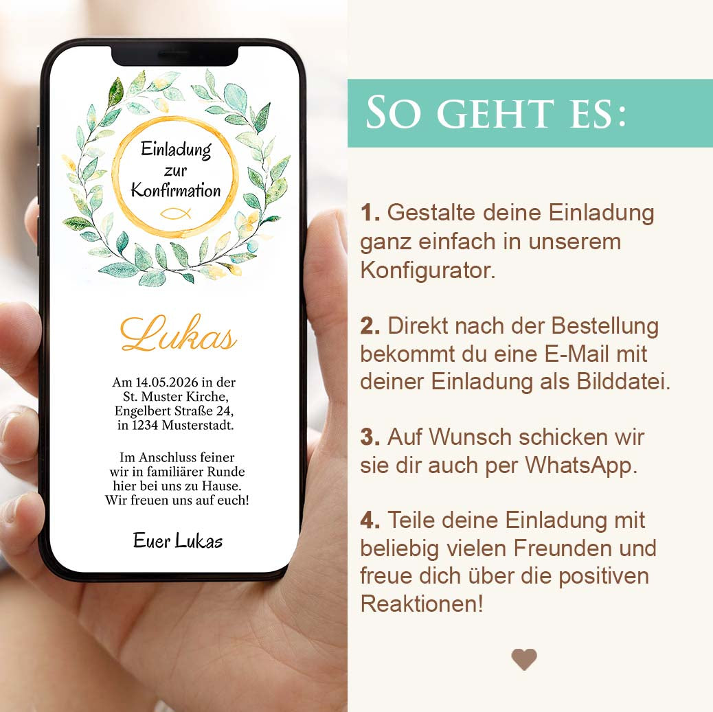 Einladung Konfirmation