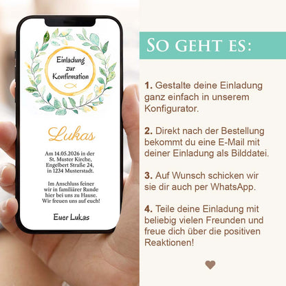 Einladung Konfirmation