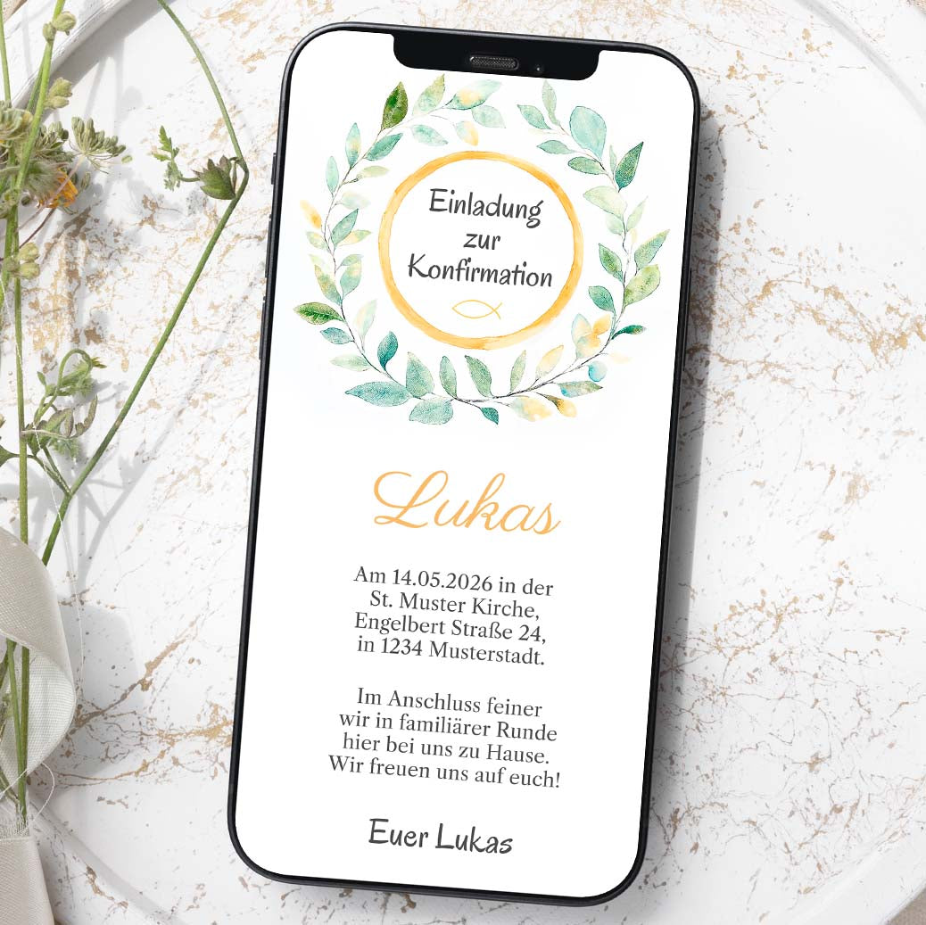 Einladung Konfirmation