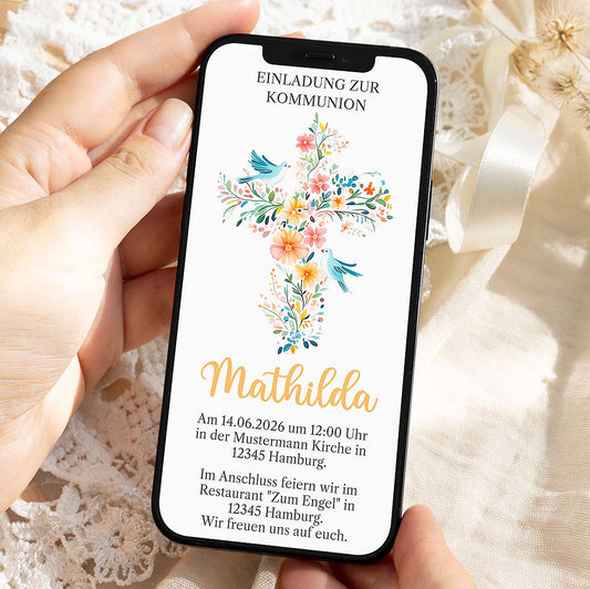 Einladung zur Kommunion WhatsApp Herzensprojekt Manufaktur