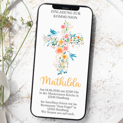 Einladung zur Kommunion WhatsApp Herzensprojekt Manufaktur