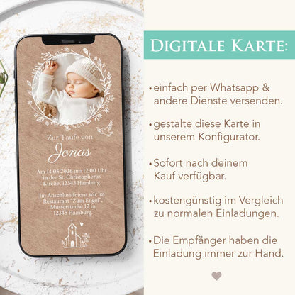 Einladung Taufe "Arche" Herzensprojekt Manufaktur