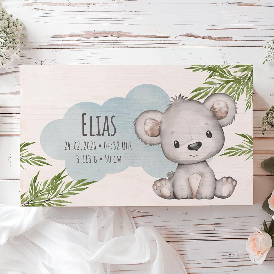 Erinnerungsbox Geburt "Koala" Herzensprojekt Manufaktur
