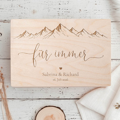 Erinnerungsbox Hochzeit Berge Herzensprojekt Manufaktur