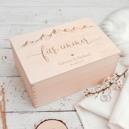 Erinnerungsbox Hochzeit Berge Herzensprojekt Manufaktur
