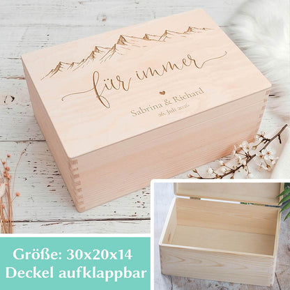 Erinnerungsbox Hochzeit Berge Herzensprojekt Manufaktur