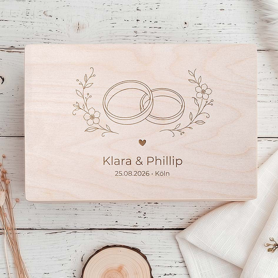 Erinnerungsbox Hochzeit Ringe Herzensprojekt Manufaktur