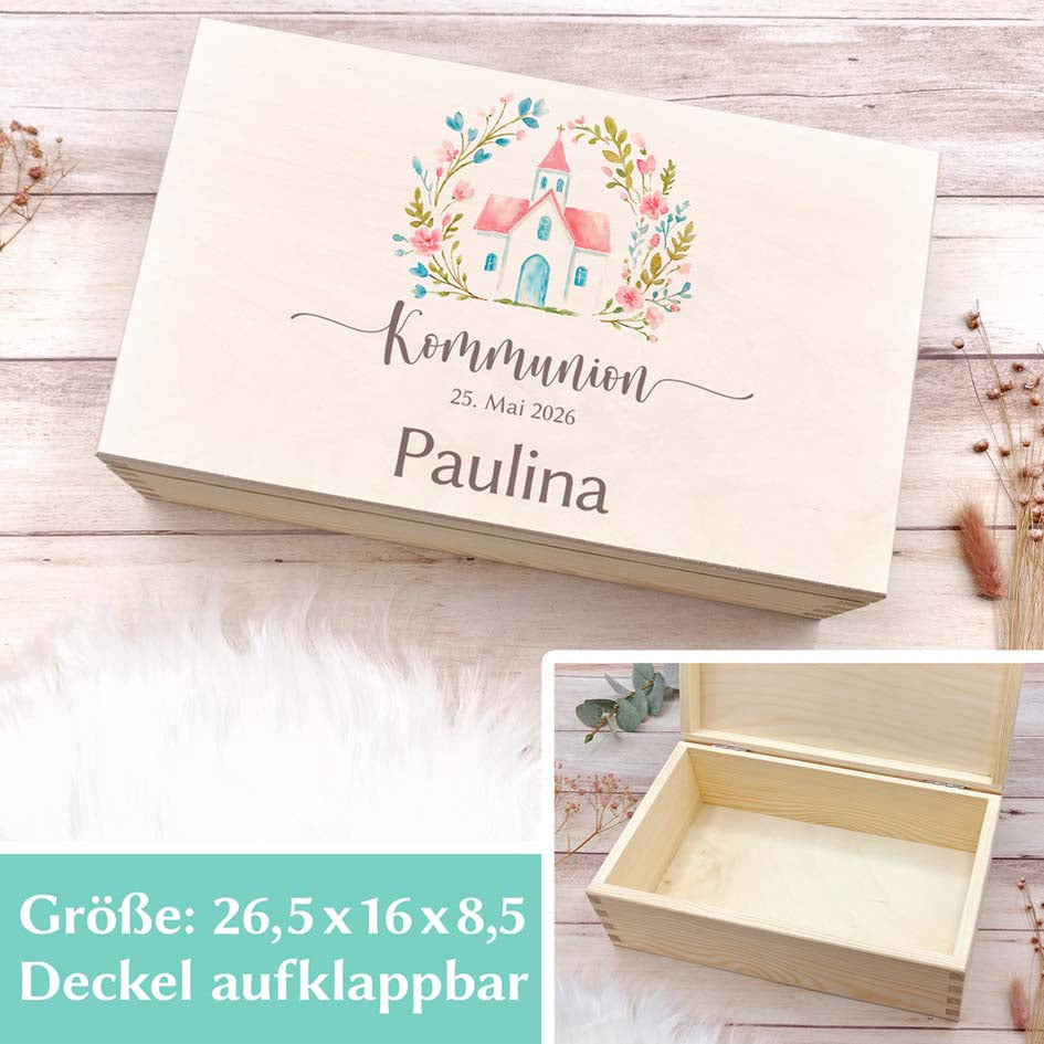 Erinnerungsbox Kommunion "Kirche" Herzensprojekt Manufaktur