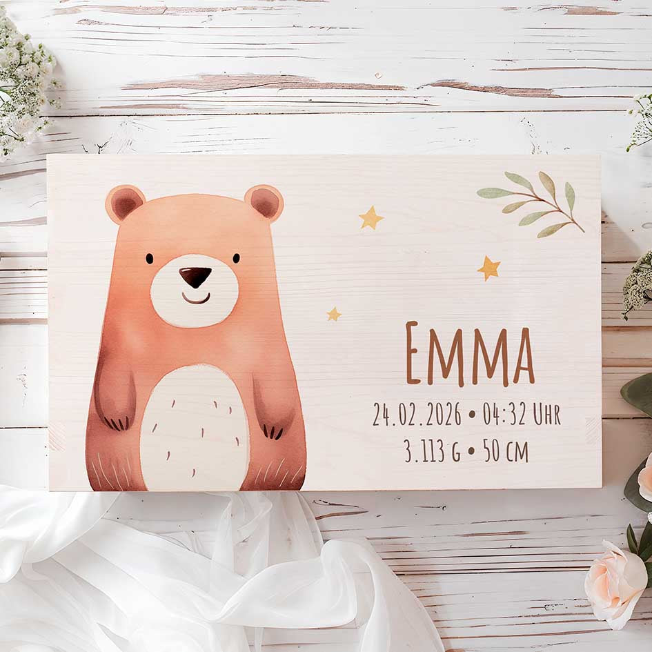 Personalisierte Erinnerungsbox Löwe