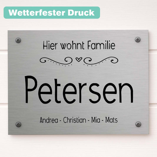 Familienschild Türschild Herzensprojekt Manufaktur